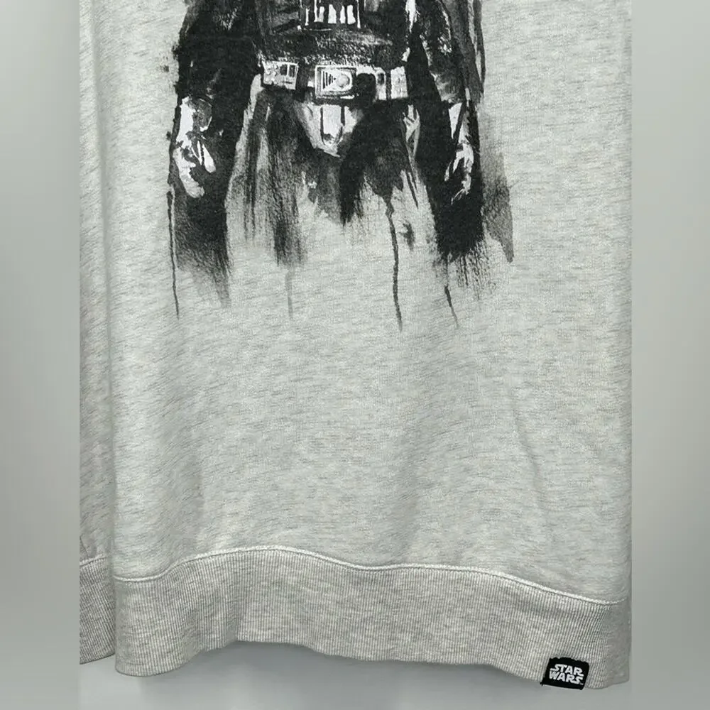 Pull&Bear Star Wars Graphic Sweatshirt XL Gray Oversized Crewneck Disney Logo
